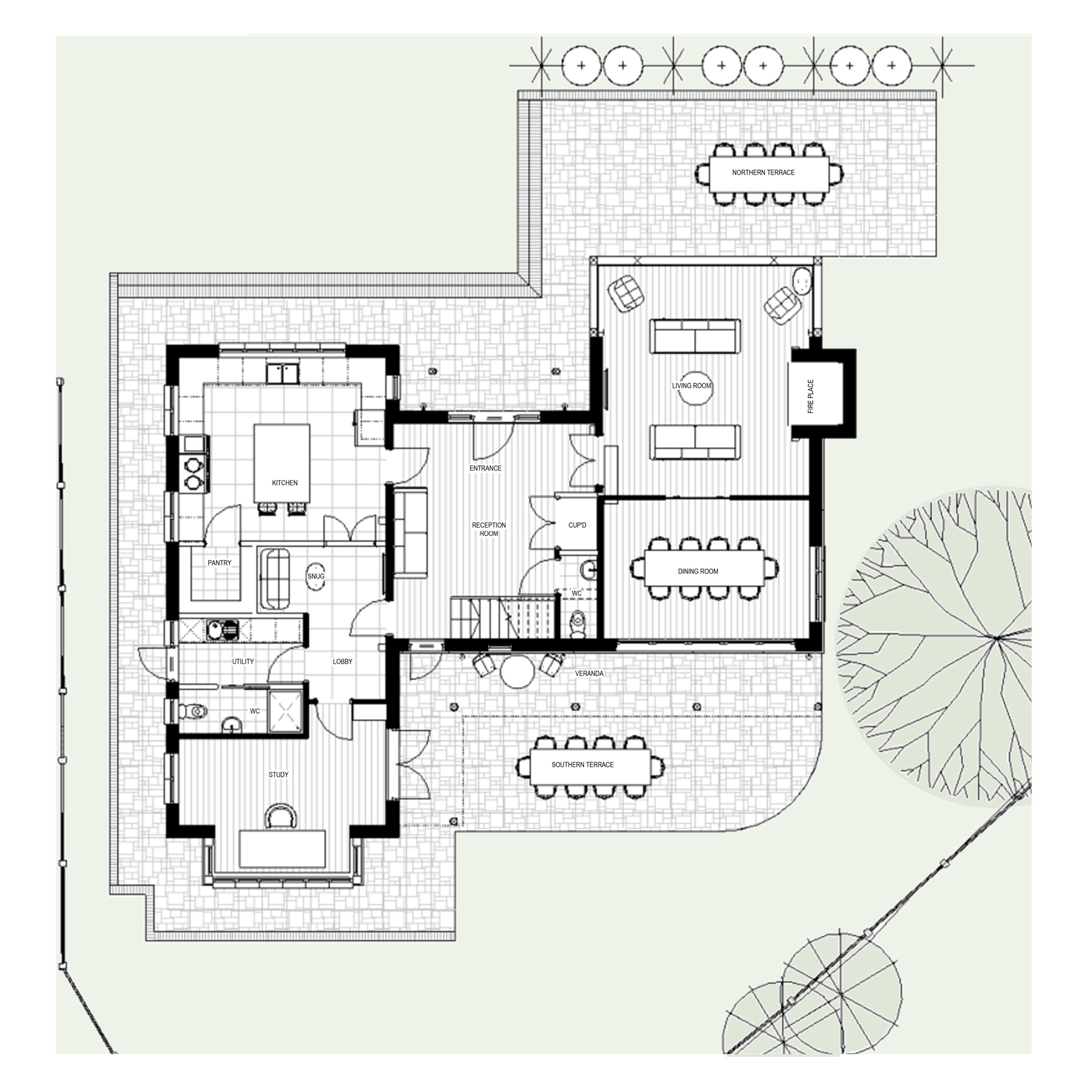 The scheme delivers one four-bedroom and one five-bedroom home, designed to accommodate multi-generational living for the same family.
