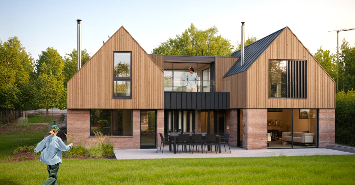 Little Parks introduces a contemporary four-bedroom home on land currently occupied by a garage and workshop.