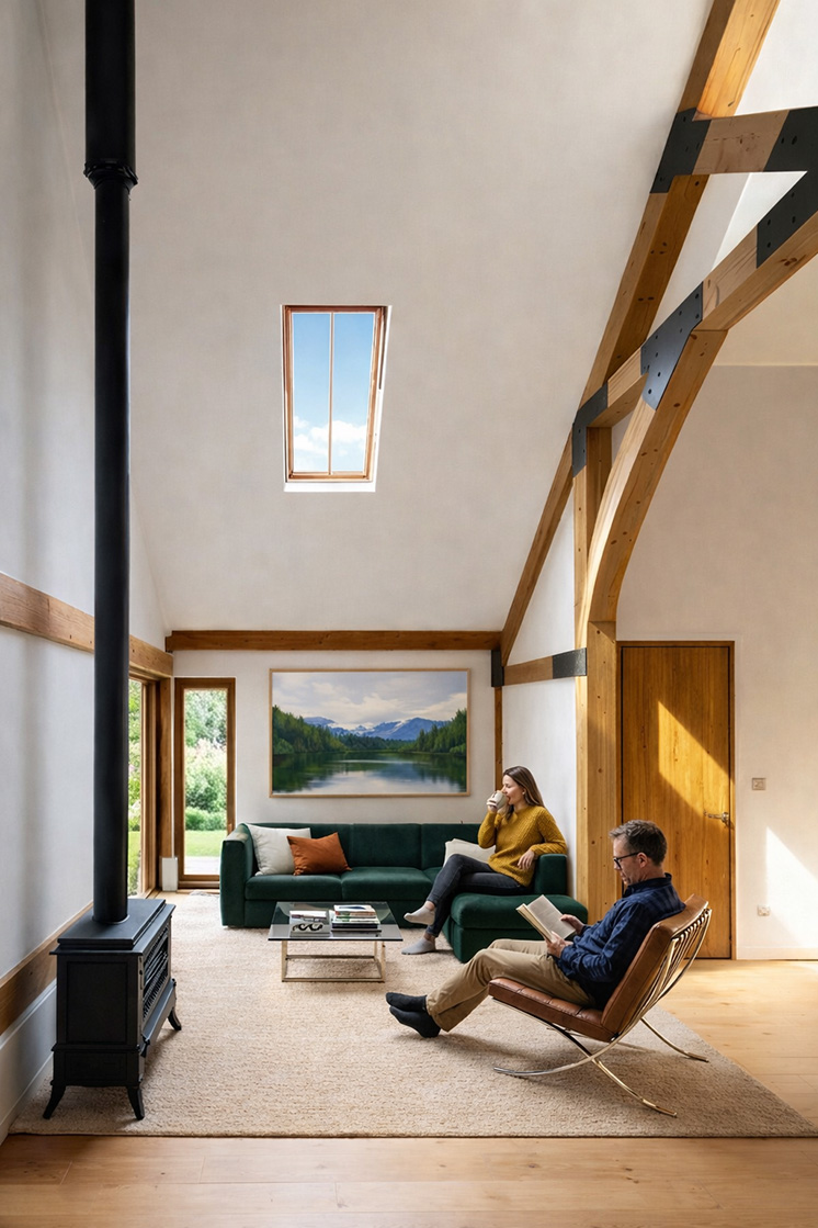 The proposal replaces an existing garage with a new annexe designed to provide flexible living space